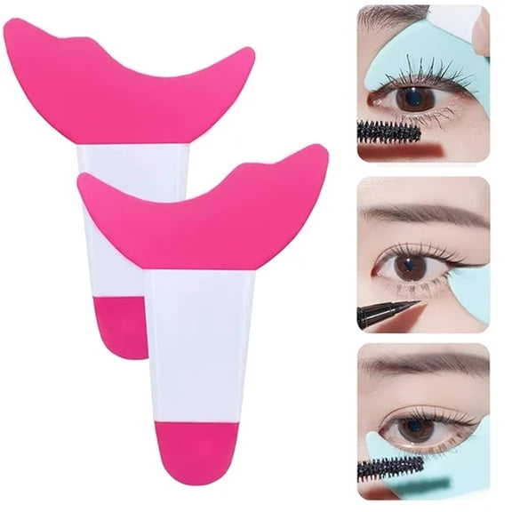 Multi-Function Eye Makeup Auxiliary Tools for Eyeliner & Mascara, Red, 2 Pcs2Pcs Eyeliner Assistant Brush Down Mascara Multi Function Novice Eye Makeup Apply Eyeshadow, Easter Moth Makeup Organizers