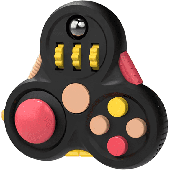 Multi-Function Fidget Toy, Sensory Stress Relief Handheld Game for Adults, Anxiety Relief Decompression Toy with Buttons, Sliders & Tactile Parts, Portable Fidget Gadget for ADHD & Focus