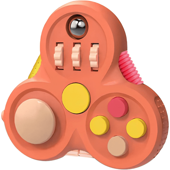 Multi-Function Fidget Toy, Sensory Stress Relief Handheld Game for Adults, Anxiety Relief Decompression Toy with Buttons, Sliders & Tactile Parts, Portable Fidget Gadget for ADHD & Focus