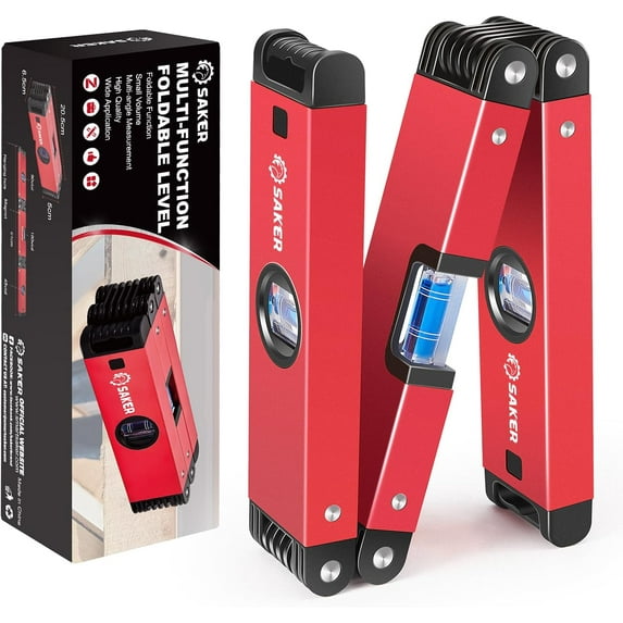 Multi-Function Foldable Level Tool, 28-Inch Adjustable Level for Woodworking & Precise Angle Measurement