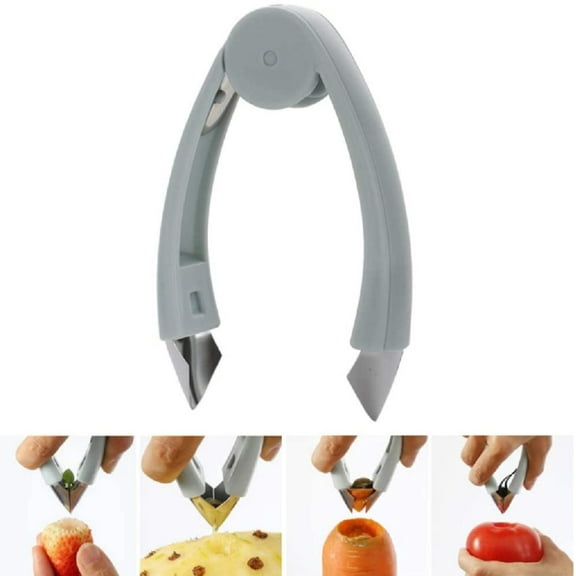 Multi-Function Fruit Eye Peeler 2-in-1 Strawberry Huller & Pineapple Eye Remover Tool, Compact Kitchen Gadget for Easy Fruit Prep TIKA