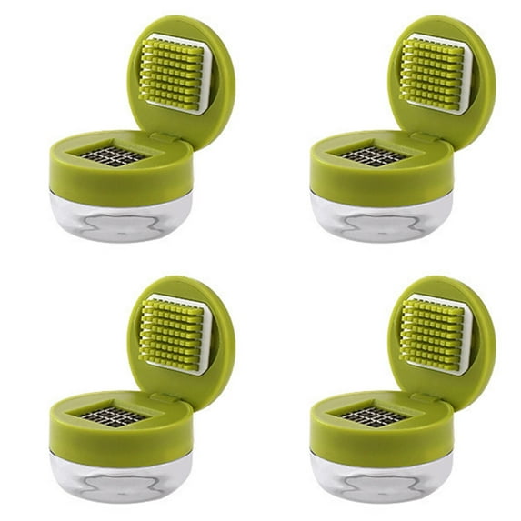 Multi-Function Garlic Presser Garlic Mincer Slicer Dicer Grater Crusher Press for Home Manual Onion Chopper Vegetable Chopper Kitchen Gadget Storage Container