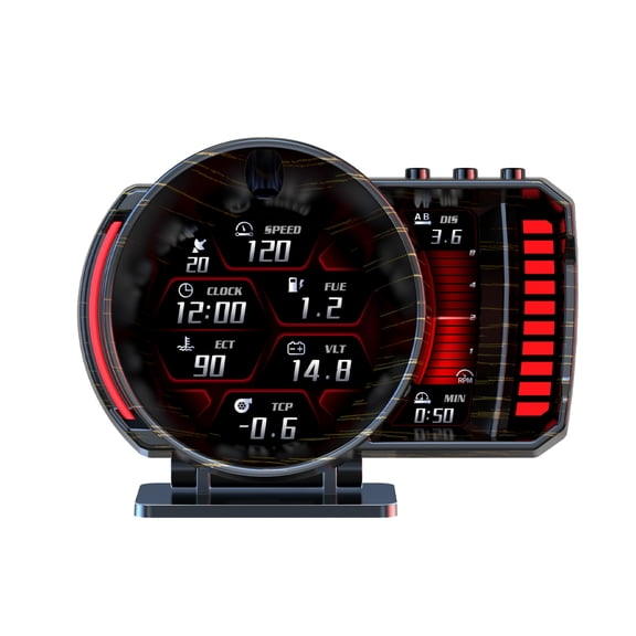 Multi-Function HUD Read PID Data Stream, Transmission Oil Temp, Throttle Position, Boost Pressure Universal OBD2 Fit