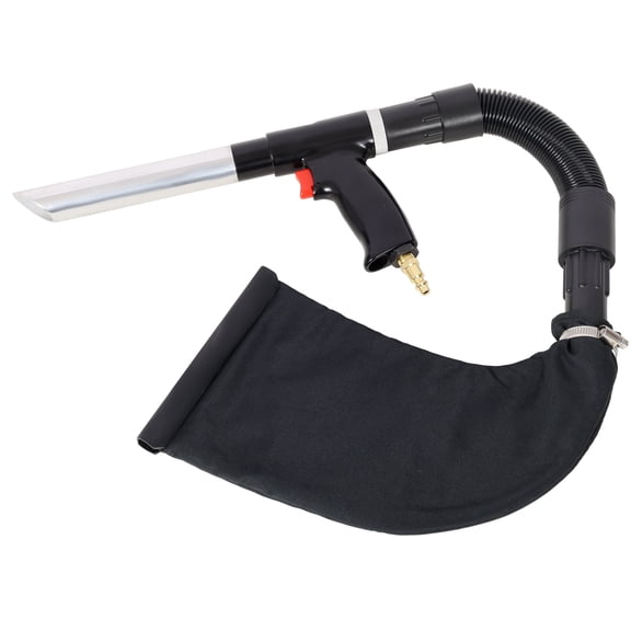 Multi-Function Hand Held Air Vacuum & BlowKit, Pneumatic Vacuum Blower Tool for Dust Cleaning, Inflation and Workshop Use, Black Aluminium