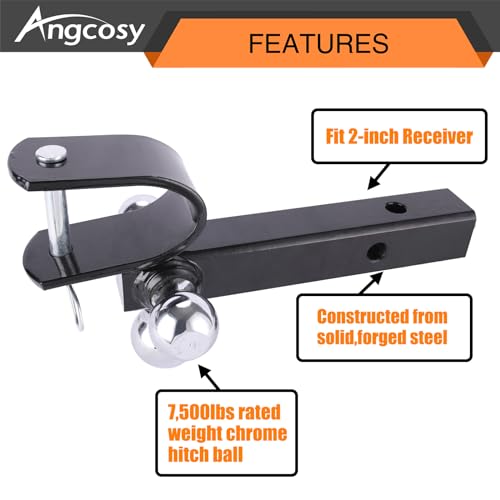 MultiFunction Hitch Ball Mount with Clevis and Pintle Hook Combo 3