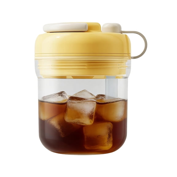 Multi-Function Ice Flask with Straw, 3-in-1 Ice Making & Storage Tumbler, One-Press Leakproof Ice Container for Coffee, Cocktails & Outdoor Adventures
