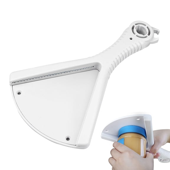 Multi-Function Jar & Bottle Opener - V-Shaped Lid Opener for Weak Hands, with Non-Slip Grip & Stainless Steel Teeth, Effortless Kitchen Tool