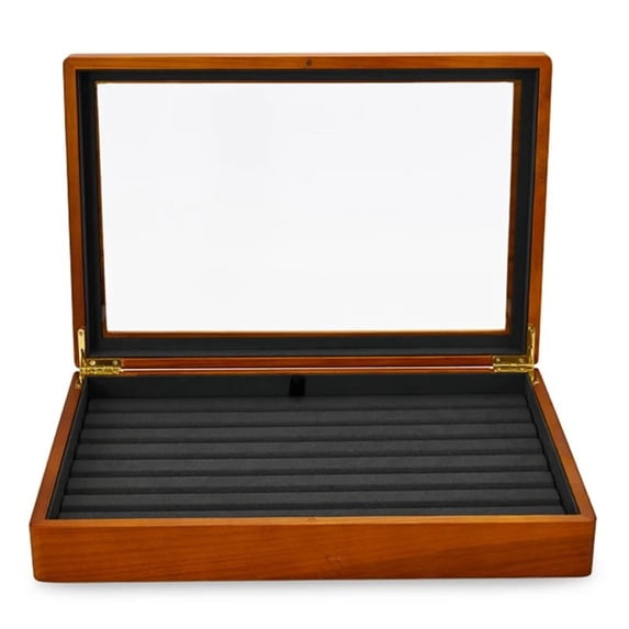 Multi Function Jewelry Organizer Box Wooden Ring Display Trays Bracelet Storagecase With Microfiber Ladies Gift