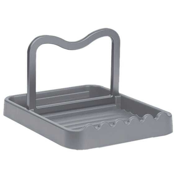 Multi-Function Kitchen Utensil Holder - Stainless Steel Spoon Rest with Pot Lid Organizer, Countertop & Stove Top Storage for Cooking Tools, Scrapers & Kitchen Accessories