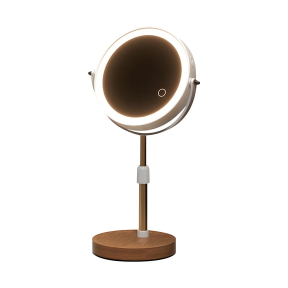 Multi Function LED Vanity Glass With 3X Magnification And Smooth Height Adjustment Feature
