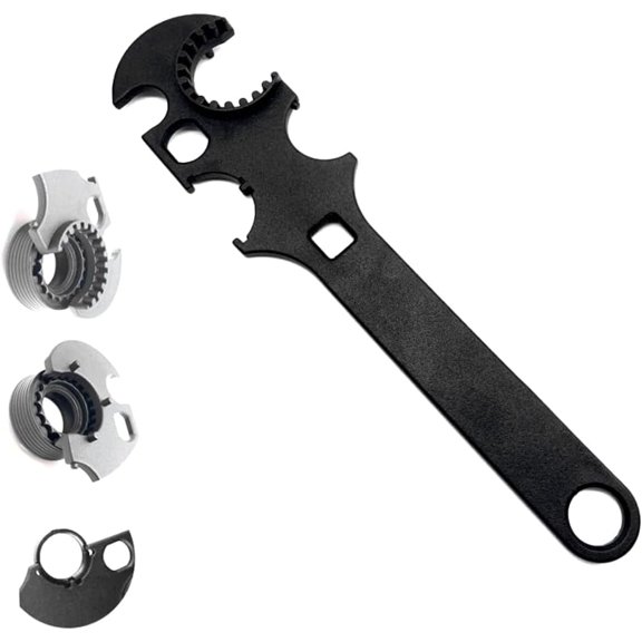 Multi-Function Lock Spanner Wrench, Heavy-Duty Carbon Steel for Equipment Maintenance, Nut Removal, Installation, Automotive Repairs, and Home Use
