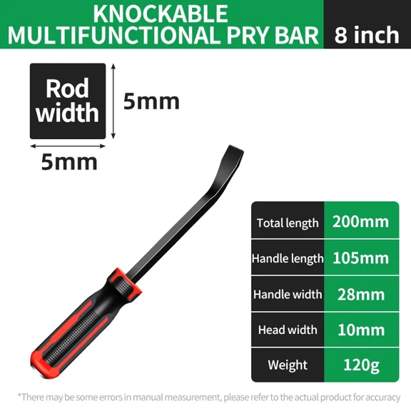 Multi-Function Long Pry Bar 8 12 18 24 inch Tire Heavy Duty Crowbar Strike Cap Nail Puller Car Repair CV-R Removal Hand Tools