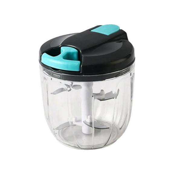 Multi-Function Manual Food Processors ,Portable Hand Pull String Chopper with Cover and Handle, Garlic Press Vegetable Chopper Shredder, for Onions Carrots Gingers Peppers Fruits,30.5 OZ.