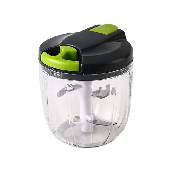 Multi-Function Manual Food Processors ,Portable Hand Pull String Chopper with Cover and Handle, Garlic Press Vegetable Chopper Shredder, for Onions Carrots Gingers Peppers Fruits,30.5 OZ.