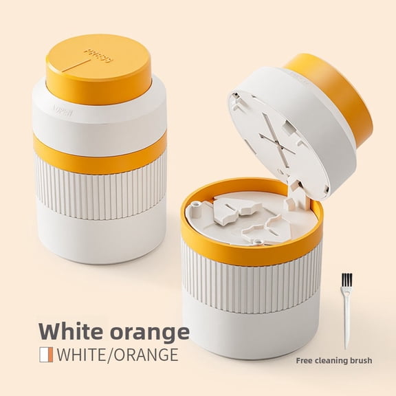 Multi-Function Medicine Organizer Pillbox with Press-Type Cutter & Crusher