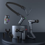 Massage Gun Deep Tissue - Percussion Muscle Massager with Extend Handle, LCD Screen for Neck Back Shoulder Relaxing