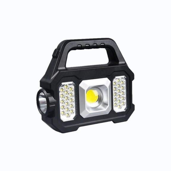 Multi-Function Outdoor Work Light with Solar Rechargeable Battery, USB Charging, Water-Resistant Build, Handheld Portable Camping & Emergency Lamp