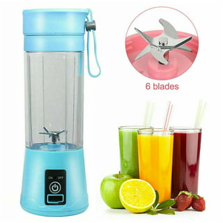 Giugt Portable Electric Juicer Cup, USB Rechargeable Personal Blender Used  at Home and Outdoor, 400ml with 6 Blades for Smoothies and Shakes