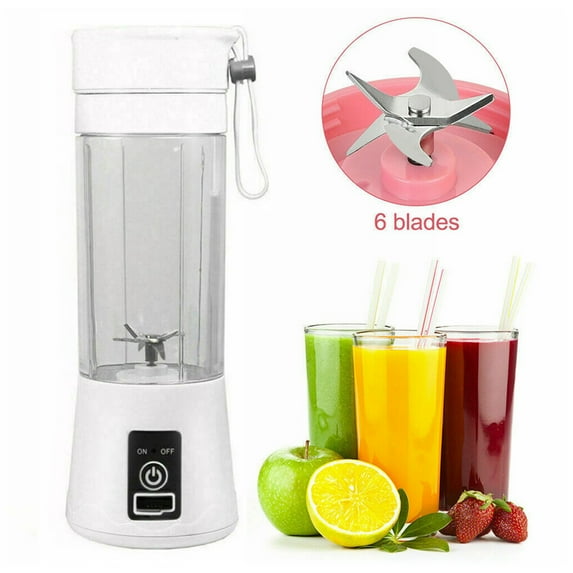 Multi-Function Portable Blender Personal Size Mini Blender 13.4 Oz USB Rechargeable Jucier Cup Shakes and Smoothies with Ice Tray for Home Travel Sport