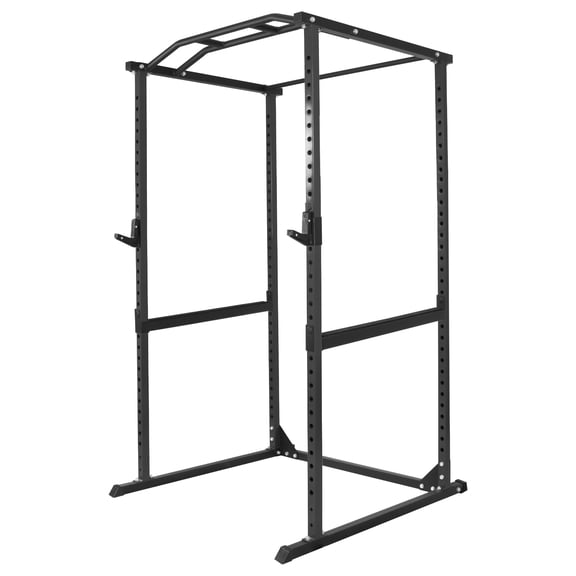 Multi-Function Power Cage Squat Rack with Adjustable Safety Bars, Pull Up Bar for Home Fitness Weight Training