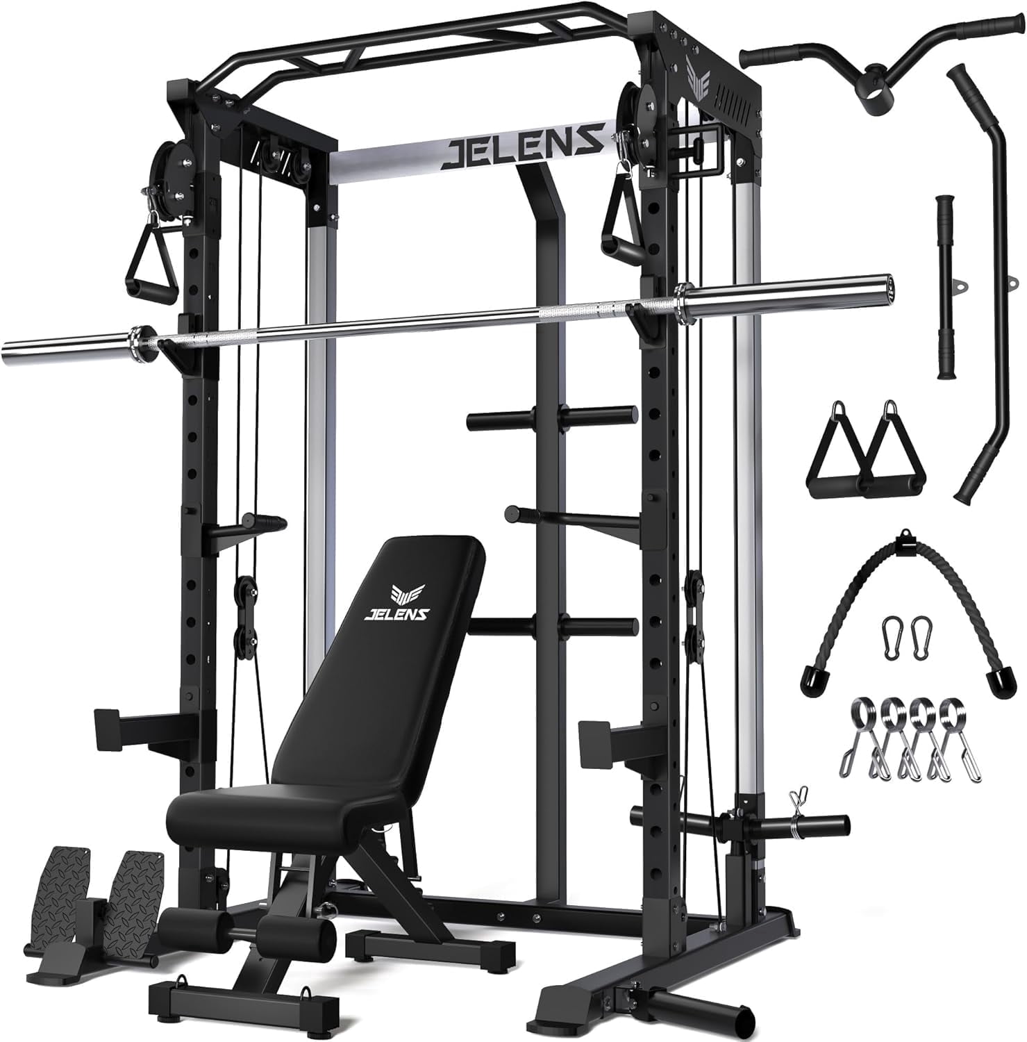 FORGEMUS Power Cage,2000LBS Multi-Function C21 Power Rack with