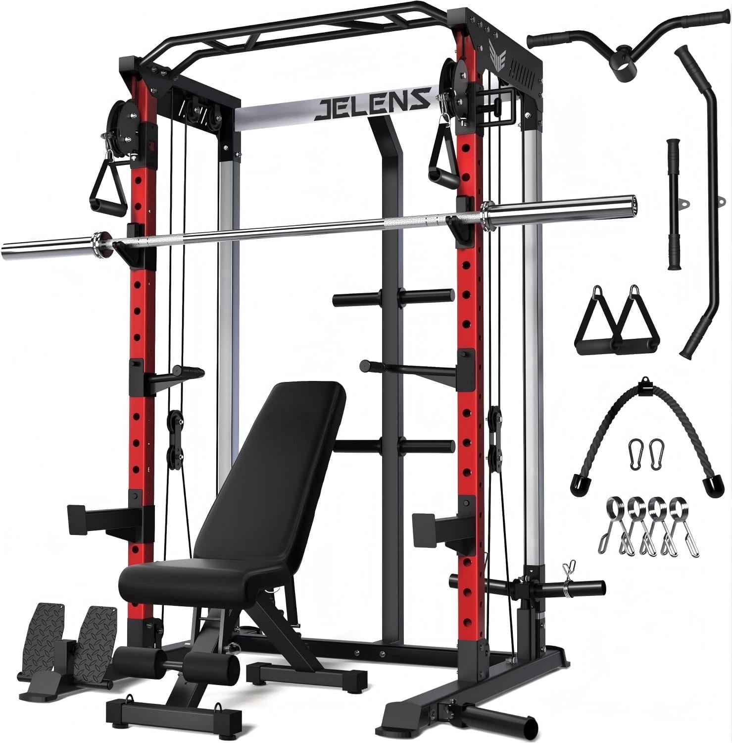 FORGEMUS Power Cage,2000LBS Multi-Function C21 Power Rack with