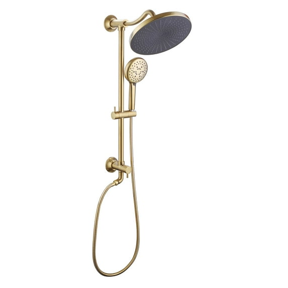 Multi Function Rainfall Shower Head with Hand Shower without Rough-in Valve