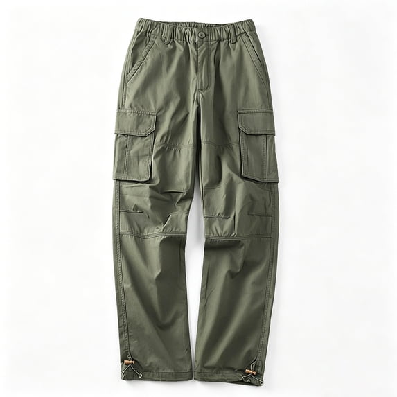 Multi Function Relaxed Straight Cargo Pants, Outdoor Yard Work Comfort Bottoms