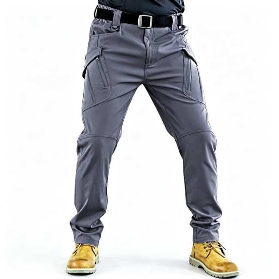 Multi Function Relaxed Straight Cargo Pants, Outdoor Yard Work Comfort Bottoms