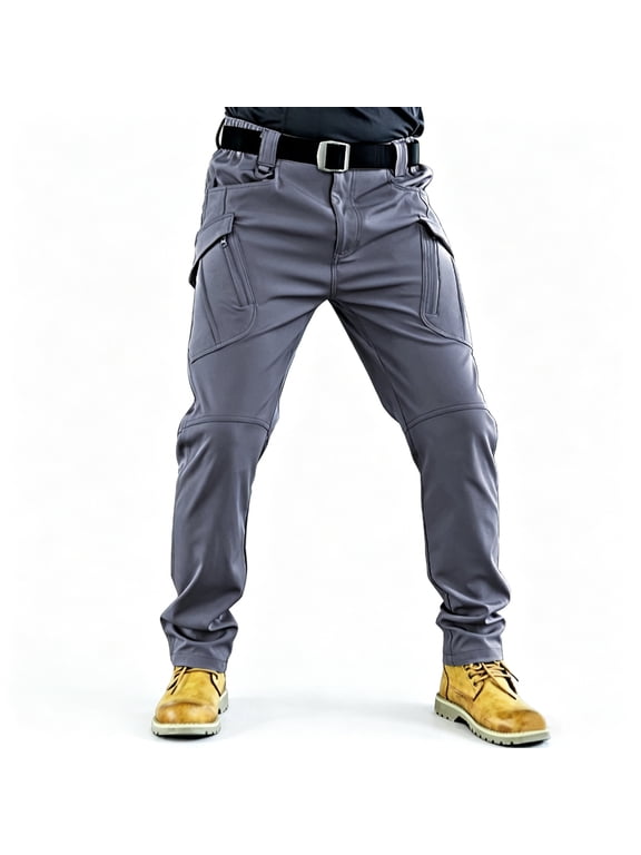 Multi Function Relaxed Straight Cargo Pants, Outdoor Yard Work Comfort Bottoms