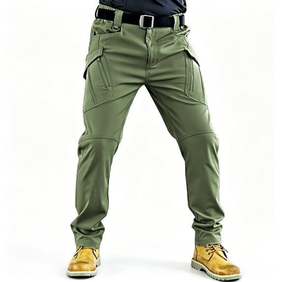 Multi Function Relaxed Straight Cargo Pants, Outdoor Yard Work Comfort Bottoms