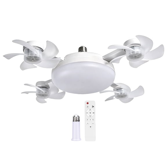 Multi-Function Remote Ceiling Fan 50W LED Light, 3 Adjustable Wind Gears Custom Light for Household Space