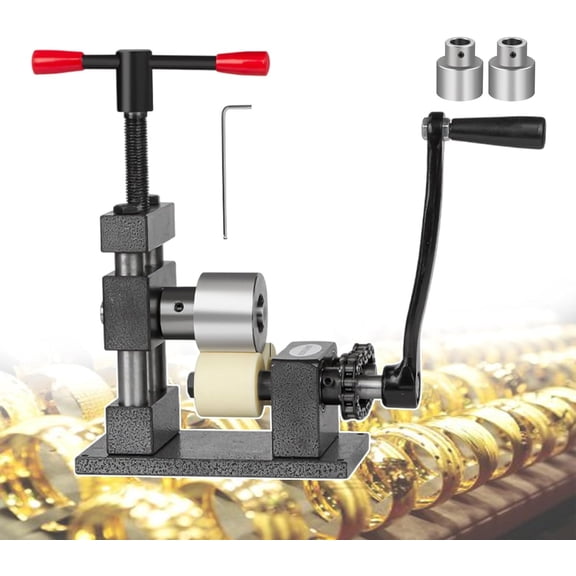 Multi-Function Ring And Bracelet Press Bending Machine With 2 Steel Shaft, Jewelry Rolling Mill Machine 0.7" Ring - 2.2" Bracelet - Jewelry Press Tool For Pressing Round Jewelry