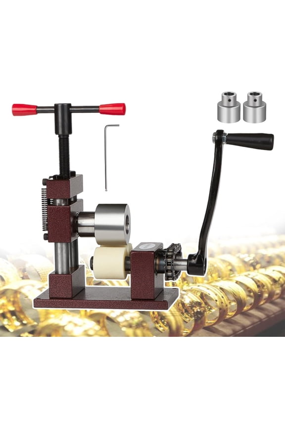 Multi-Function Ring And Bracelet Press Bending Machine With 2 Steel Shaft, Jewelry Rolling Mill Machine 0.7" Ring - 2.2" Bracelet - Jewelry Press Tool For Pressing Round Jewelry