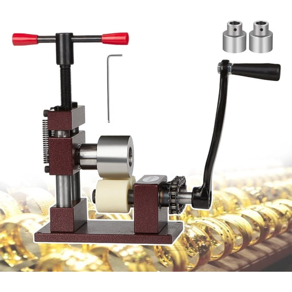 Multi-Function Ring And Bracelet Press Bending Machine With 2 Steel Shaft, Jewelry Rolling Mill Machine 0.7" Ring - 2.2" Bracelet - Jewelry Press Tool For Pressing Round Jewelry