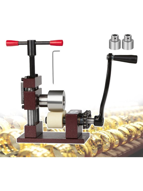 Multi-Function Ring And Bracelet Press Bending Machine With 2 Steel Shaft, Jewelry Rolling Mill Machine 0.7" Ring - 2.2" Bracelet - Jewelry Press Tool For Pressing Round Jewelry