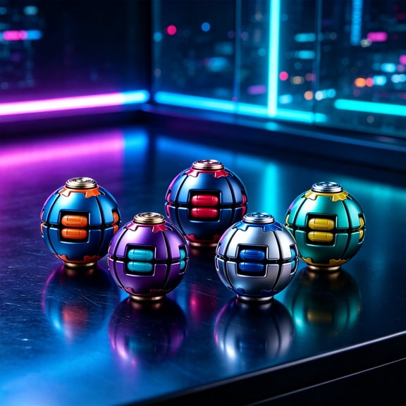 Multi Function Rotatable Fidget Ball Spinner Toy, 2 in 1 Spin & Slide Stress Relief Fidget Cube Ball, Portable Pocket Anxiety Relief Sensory Toy for Adults Teens Office Desk ADHD Focus