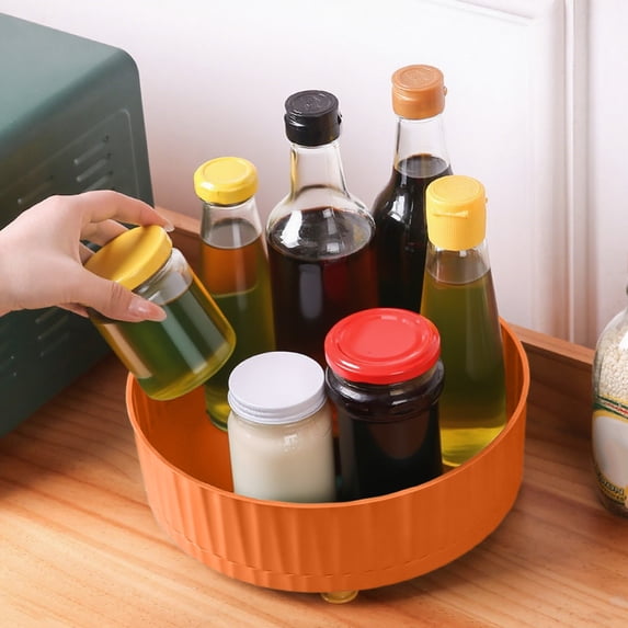 Multi-Function Rotating Spice Organizer – Lazy Susan Rack for Kitchen Cabinets, Bathroom Vanities & Craft Rooms, Spins to Access Items Easily, Tames Clutter of Spices & Cosmetics