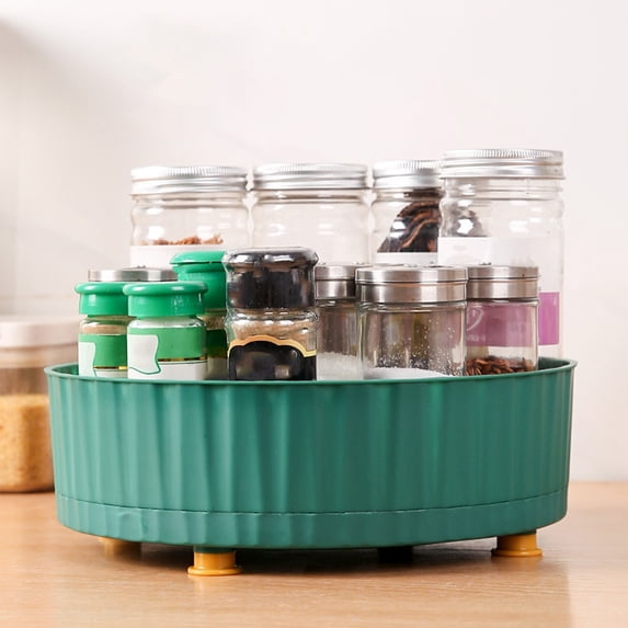 Multi-Function Rotating Spice Organizer – Lazy Susan Rack for Kitchen Cabinets, Bathroom Vanities & Craft Rooms, Spins to Access Items Easily, Tames Clutter of Spices & Cosmetics