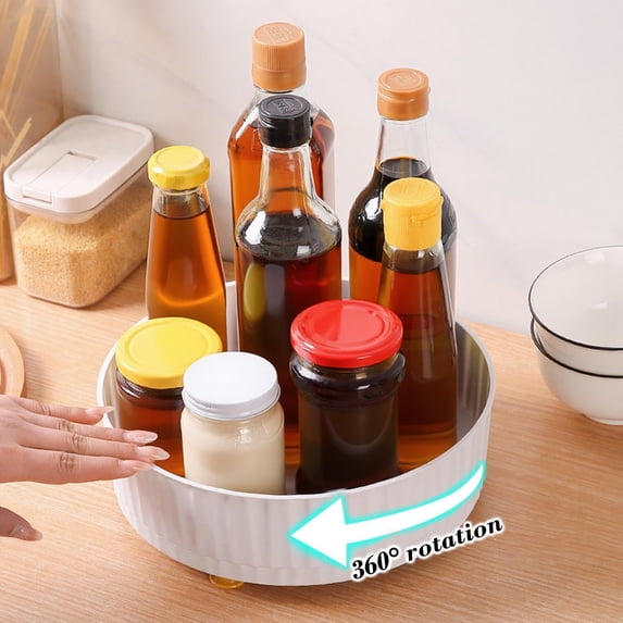 Multi-Function Rotating Spice Organizer – Lazy Susan Rack for Kitchen Cabinets, Bathroom Vanities & Craft Rooms, Spins to Access Items Easily, Tames Clutter of Spices & Cosmetics