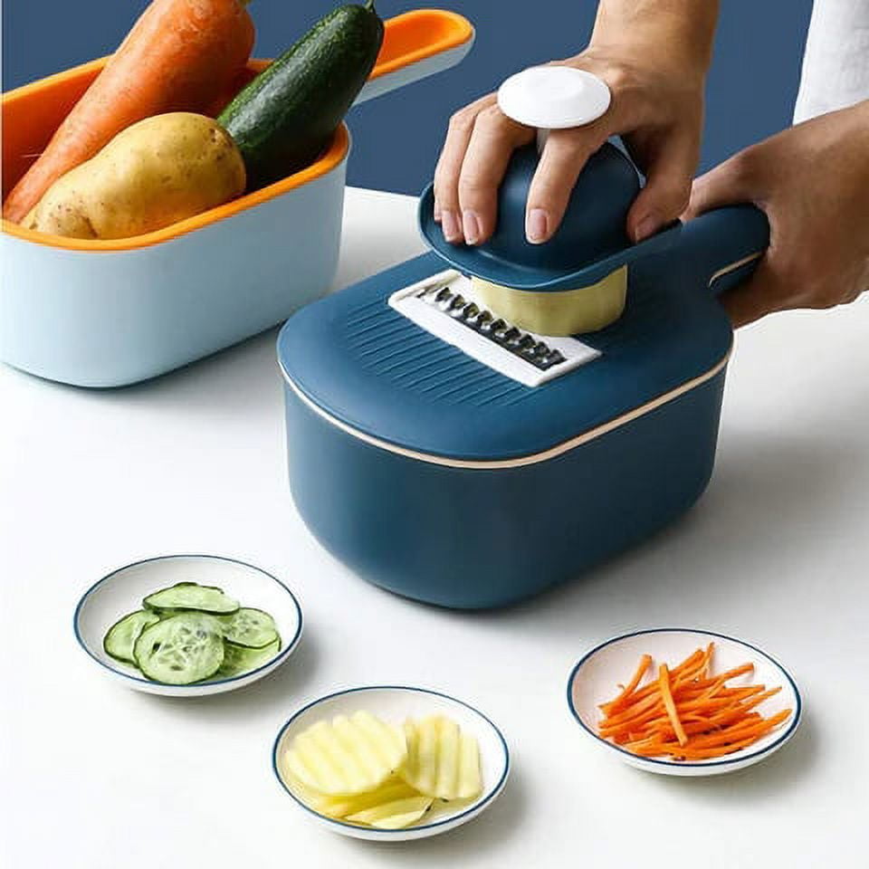 1Pc Green/Blue/Pink Kitchen Multifunctional Salad Utensils Vegetable Chopper  Carrot Potato Manual Shredder Cook Vegetable Tools