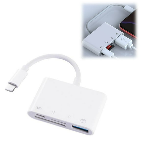 Multi-Function Sd Card Reader, for Digital Camera Adapter, Multi-Function Sd Card Reader, High Speed Digital Camera Adapter for Usb Devices, Plug and Play Data Transfer, Meiiso