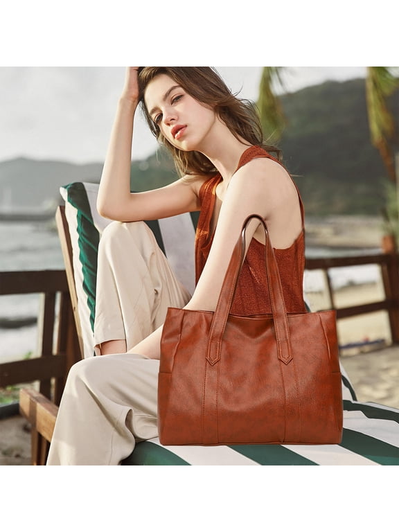 Multi-Function Shoulder Bag for Women, Large Capacity Handbag with Adjustable Strap, Fashion Casual Tote Purse for Work, Travel, and Daily Use, 13.4x11x4.7in
