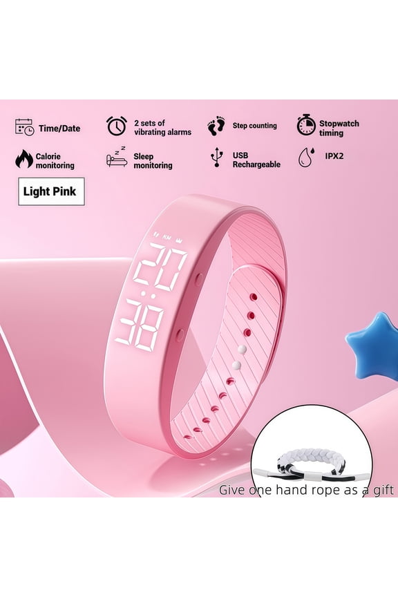 Multi-Function Silicone Soft Electronic Watch, Lightweight And Breathable, Ipx2/Alarm/Luminescent/Pedometer/Calorie Tracking, Men'S Fashion Minimalist Ladies' Wristwatch - Rechargeable Battery