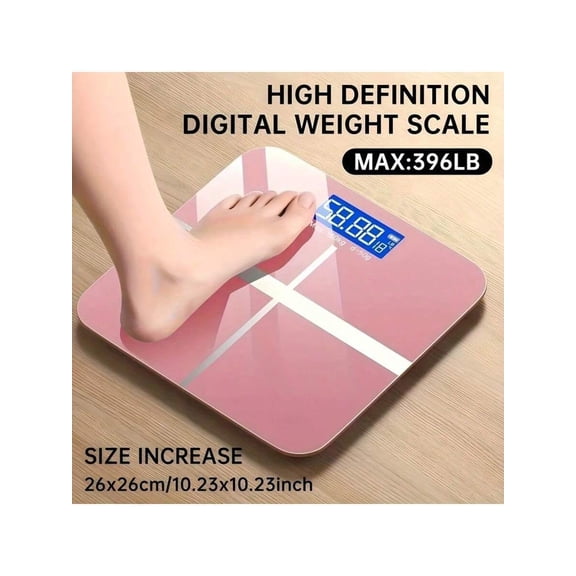 Multi-Function Smart Body Fat Scale - Digital Bathroom Scale with Tempered Glass Platform-390lbs Capacity, Large LCD Display - Precise Weight & Body Composition Tracker for Home, Fitness&Outdoor Use