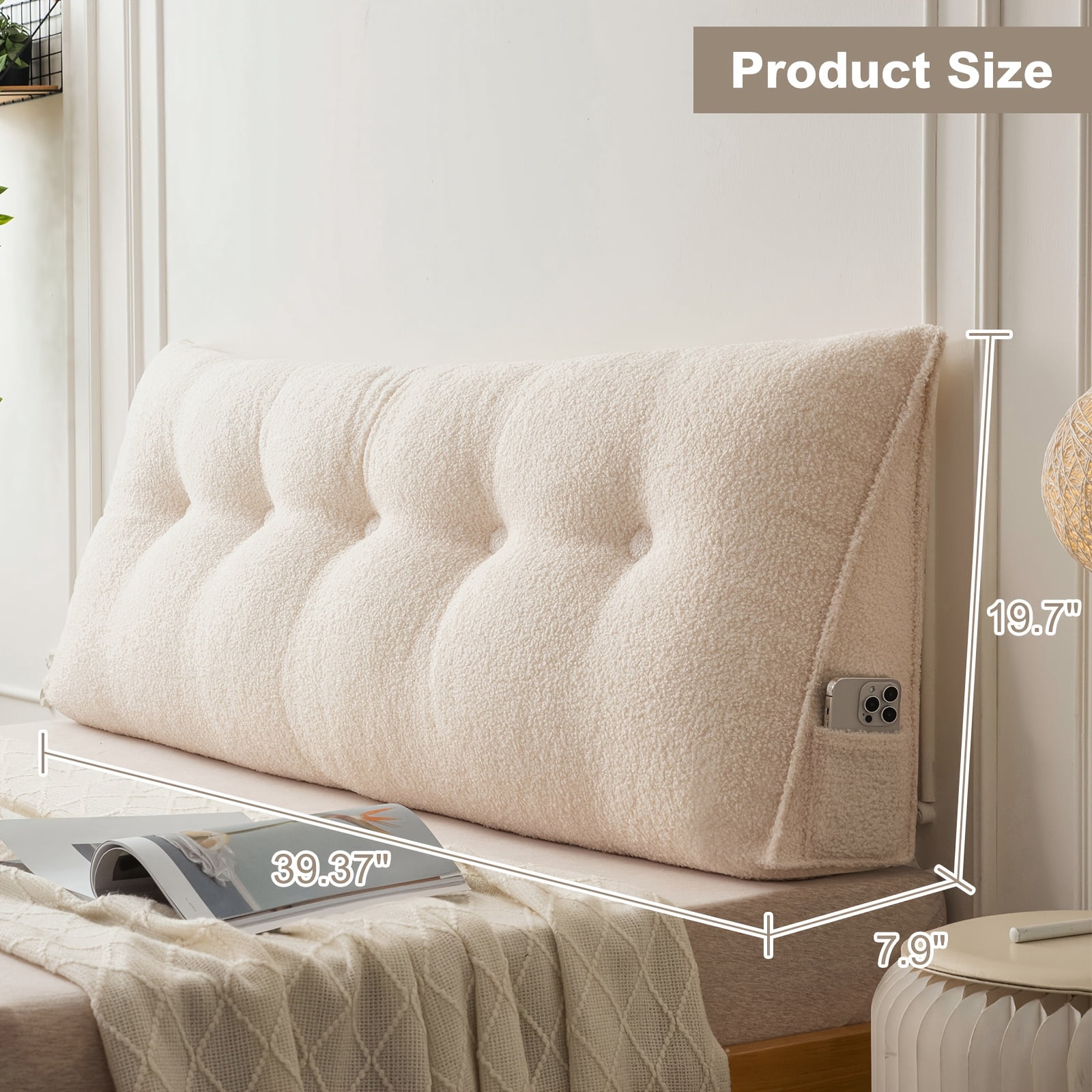 Ultimate Comfort Triangular Headboard Pillow - Ergonomic Backrest ...