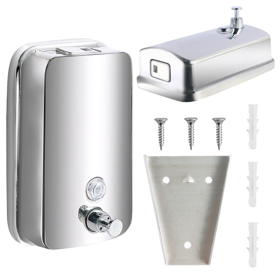 Multi-Function Soap Dispenser Wall Mount Reliable Commercial Hand Soap Dispenser Firm Manual Liquid Soap Dispenser for Toilet