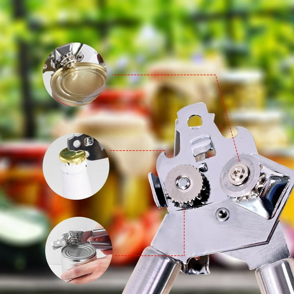 Multi-Function Stainless Steel Can Opener - Easy Open Manual Kitchen Gadget for Home Use, Effortless Can Opening Tool (304 Stainless Steel, 1pc)