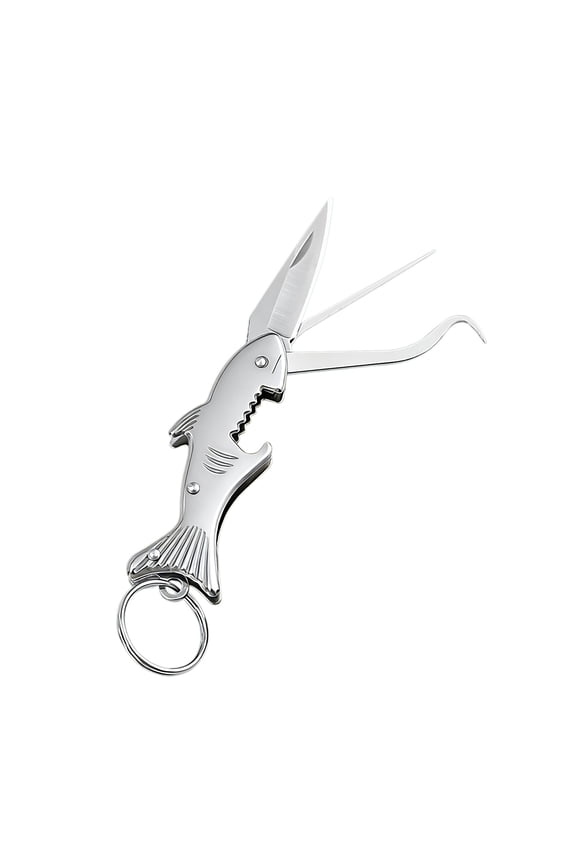 Multi-Function Stainless Steel Foldable Keychain with Toothpick Knife & Bottle Opener, Reusable Portable Pocket Tool for Travel, Camping, and Outdoor Use