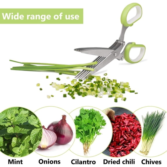 Multi-Function Stainless Steel Kitchen Scissors Herb Cutter Vegetable Shears for Chopping Onion and Cooking Scissors
